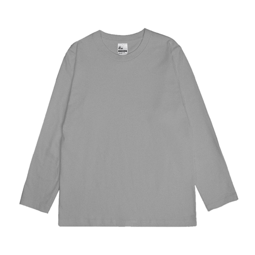 +82GALLERYEssential Long Sleeve Grey T-Shirt 30s