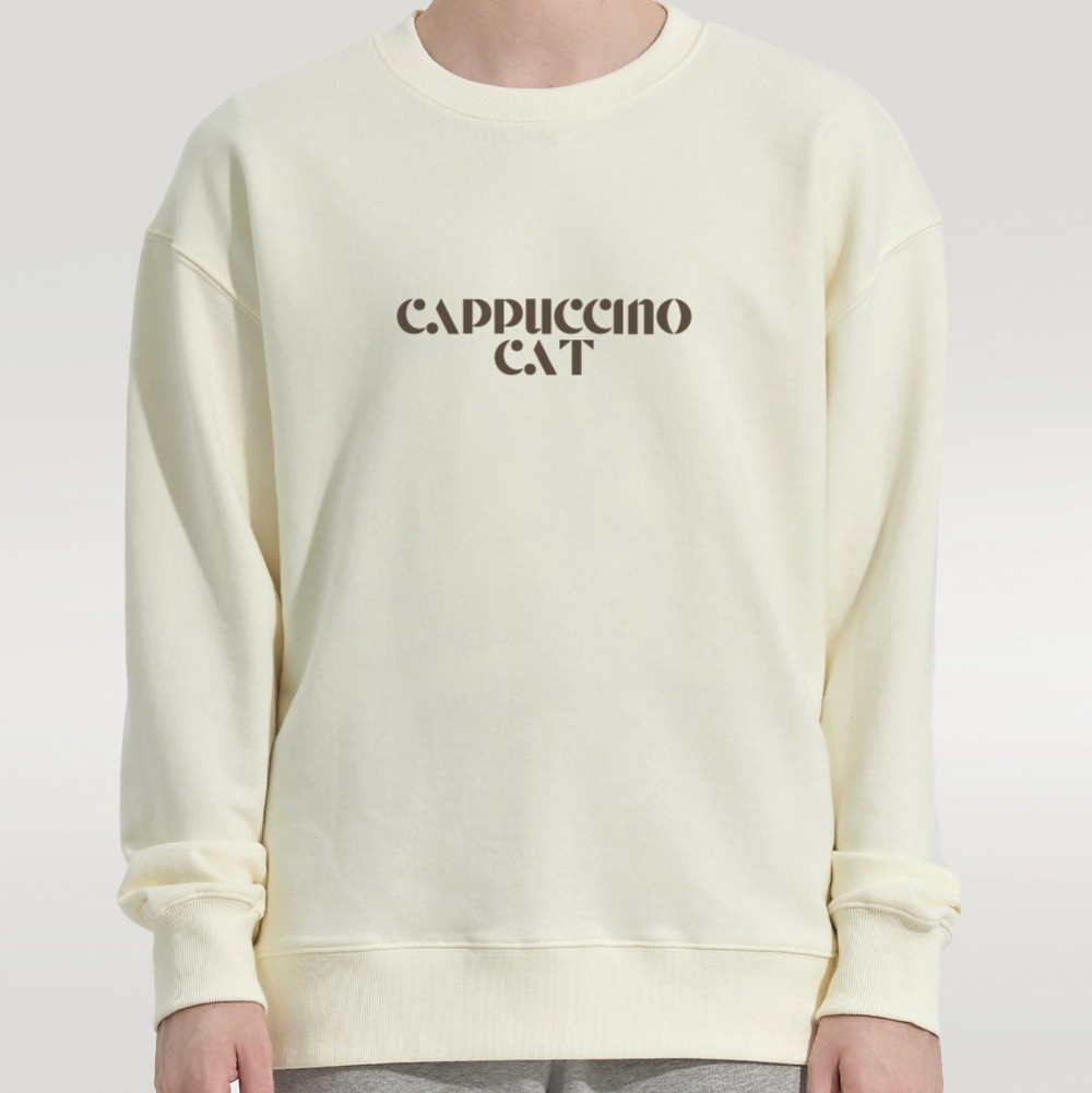 +82GALLERY+82GALLERY Cappuccino Cat Sweatshirt