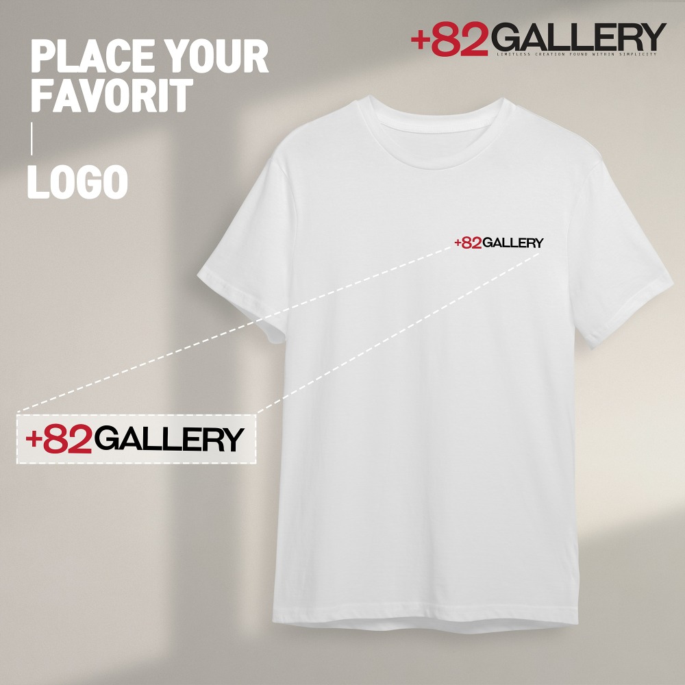 +82GALLERY+82GALLERY Basic-logo T-shirt
